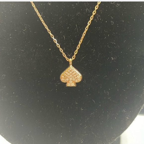Kate Spade Gold Pave Spade Necklace - Picture 1 of 1